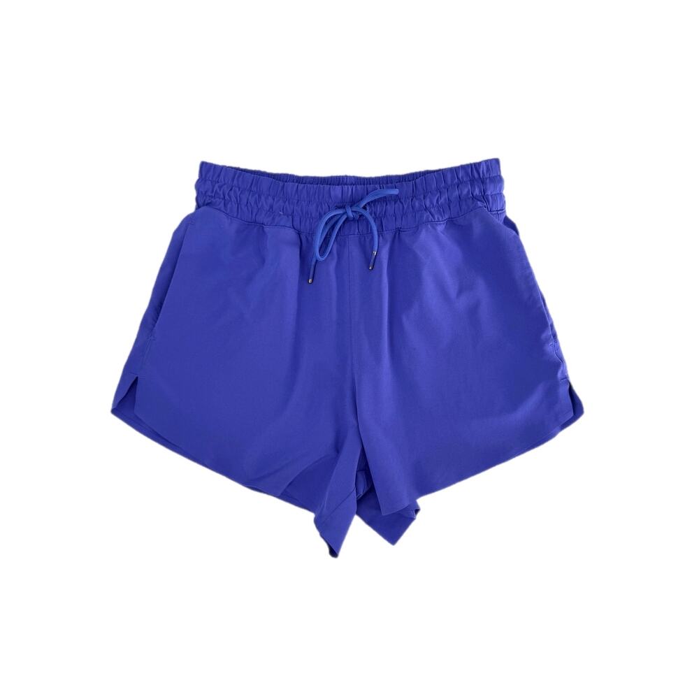 Athleta Crossroads Purple Athletic Unlined Drawstring Pocket Workout Shorts